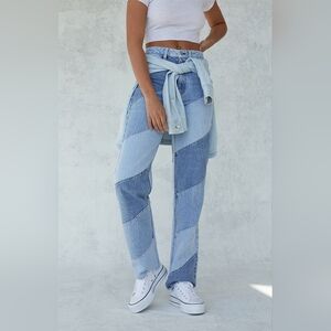 Pacsun Eco Diagonal Seam '90s Boyfriend Medium Indigo Jeans Women's Size 26